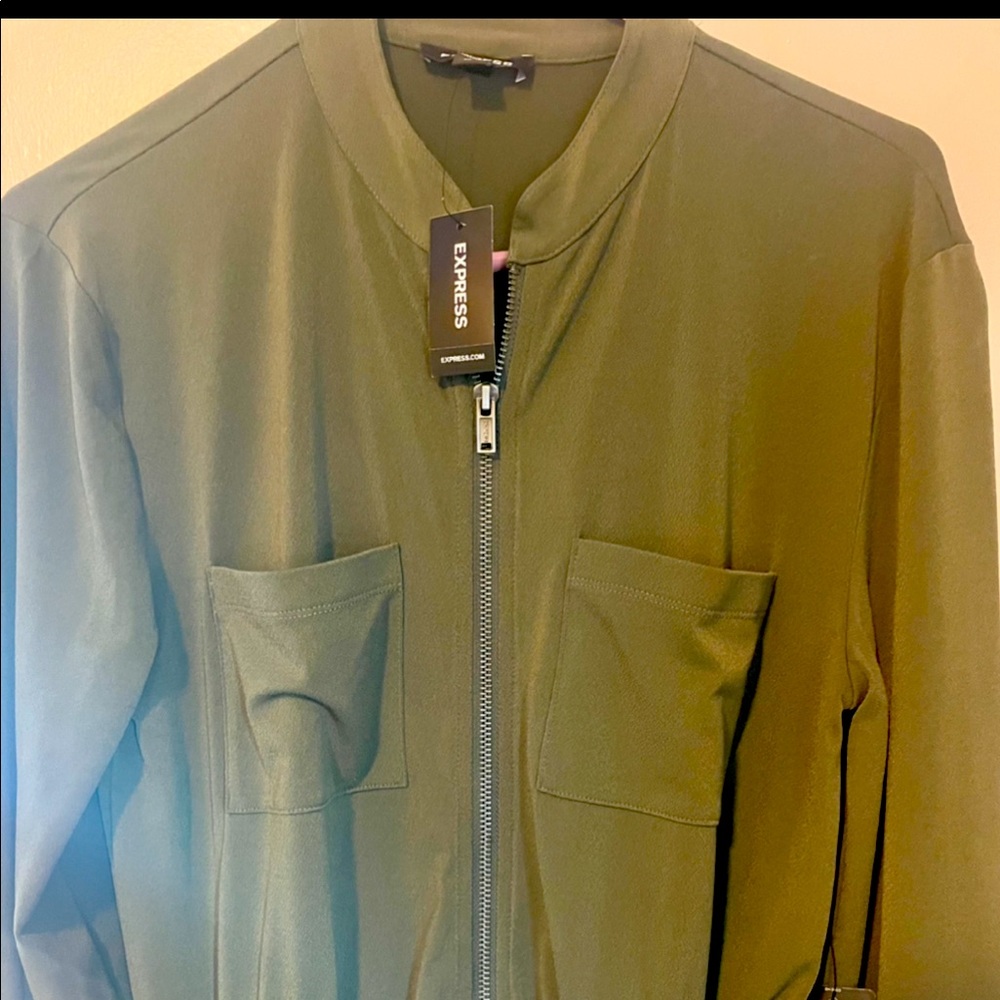 Express Army Green Jumpsuit Onesie size Small NWT